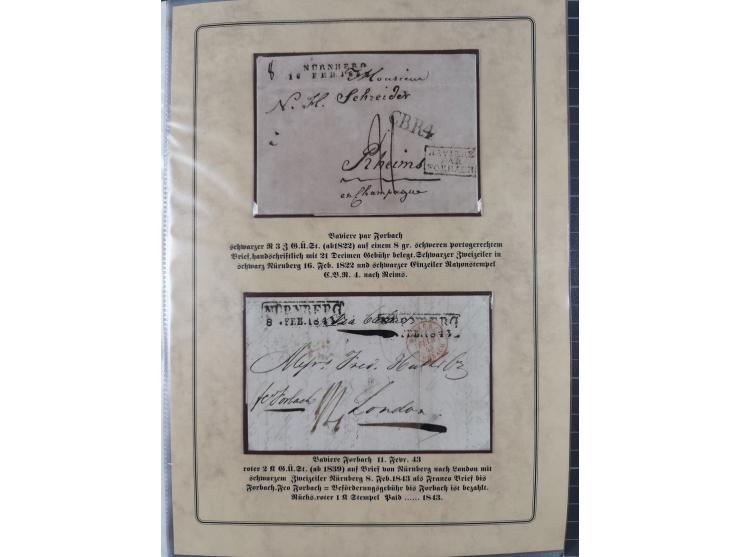 1762/1870 (ca.), DER GRENZÜBERGANG FORBACH/SAARBRÜCKEN, Ausstellungssammlung mit rund 230 Belegen, dabei Briefe aus bzw. nach