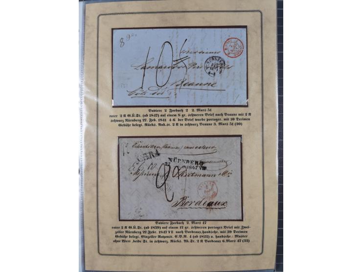 1762/1870 (ca.), DER GRENZÜBERGANG FORBACH/SAARBRÜCKEN, Ausstellungssammlung mit rund 230 Belegen, dabei Briefe aus bzw. nach