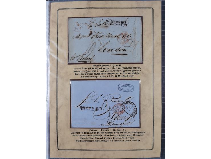 1762/1870 (ca.), DER GRENZÜBERGANG FORBACH/SAARBRÜCKEN, Ausstellungssammlung mit rund 230 Belegen, dabei Briefe aus bzw. nach