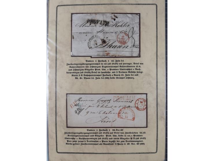 1762/1870 (ca.), DER GRENZÜBERGANG FORBACH/SAARBRÜCKEN, Ausstellungssammlung mit rund 230 Belegen, dabei Briefe aus bzw. nach