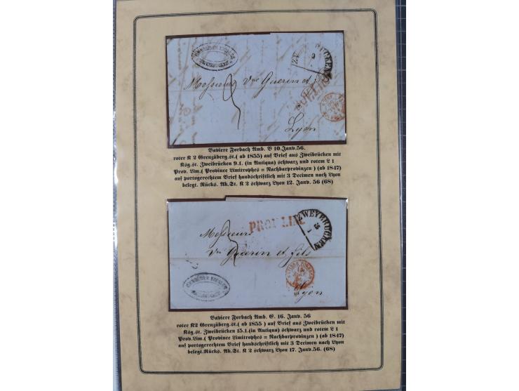 1762/1870 (ca.), DER GRENZÜBERGANG FORBACH/SAARBRÜCKEN, Ausstellungssammlung mit rund 230 Belegen, dabei Briefe aus bzw. nach