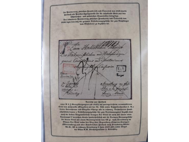 1762/1870 (ca.), DER GRENZÜBERGANG FORBACH/SAARBRÜCKEN, Ausstellungssammlung mit rund 230 Belegen, dabei Briefe aus bzw. nach
