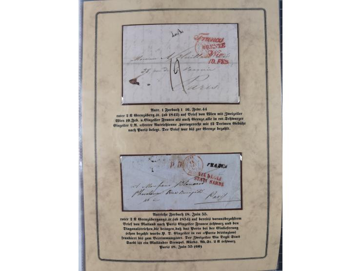 1762/1870 (ca.), DER GRENZÜBERGANG FORBACH/SAARBRÜCKEN, Ausstellungssammlung mit rund 230 Belegen, dabei Briefe aus bzw. nach