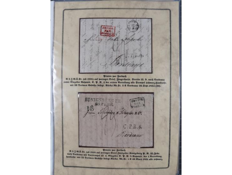 1762/1870 (ca.), DER GRENZÜBERGANG FORBACH/SAARBRÜCKEN, Ausstellungssammlung mit rund 230 Belegen, dabei Briefe aus bzw. nach