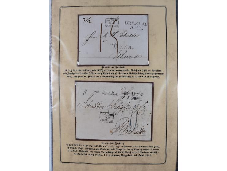 1762/1870 (ca.), DER GRENZÜBERGANG FORBACH/SAARBRÜCKEN, Ausstellungssammlung mit rund 230 Belegen, dabei Briefe aus bzw. nach