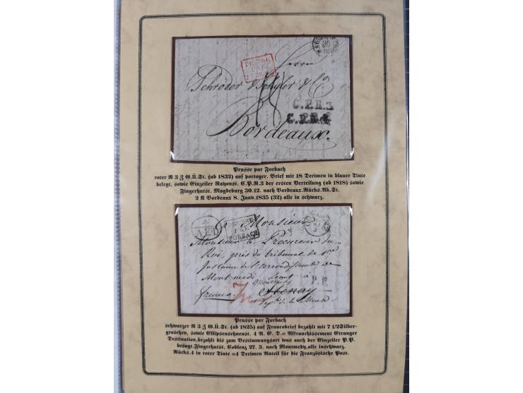 1762/1870 (ca.), DER GRENZÜBERGANG FORBACH/SAARBRÜCKEN, Ausstellungssammlung mit rund 230 Belegen, dabei Briefe aus bzw. nach