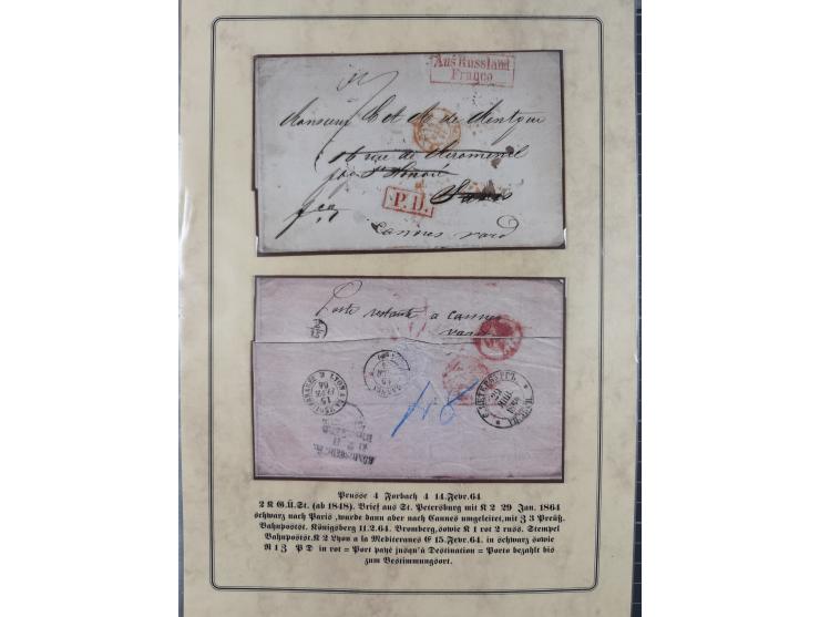 1762/1870 (ca.), DER GRENZÜBERGANG FORBACH/SAARBRÜCKEN, Ausstellungssammlung mit rund 230 Belegen, dabei Briefe aus bzw. nach