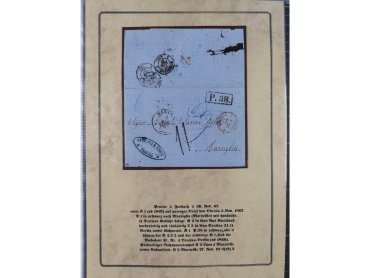 1762/1870 (ca.), DER GRENZÜBERGANG FORBACH/SAARBRÜCKEN, Ausstellungssammlung mit rund 230 Belegen, dabei Briefe aus bzw. nach