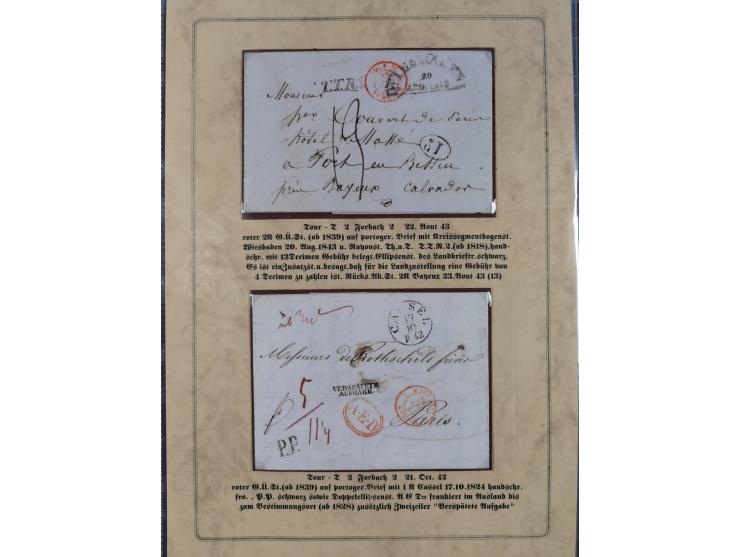 1762/1870 (ca.), DER GRENZÜBERGANG FORBACH/SAARBRÜCKEN, Ausstellungssammlung mit rund 230 Belegen, dabei Briefe aus bzw. nach