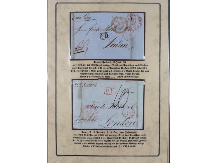 1762/1870 (ca.), DER GRENZÜBERGANG FORBACH/SAARBRÜCKEN, Ausstellungssammlung mit rund 230 Belegen, dabei Briefe aus bzw. nach