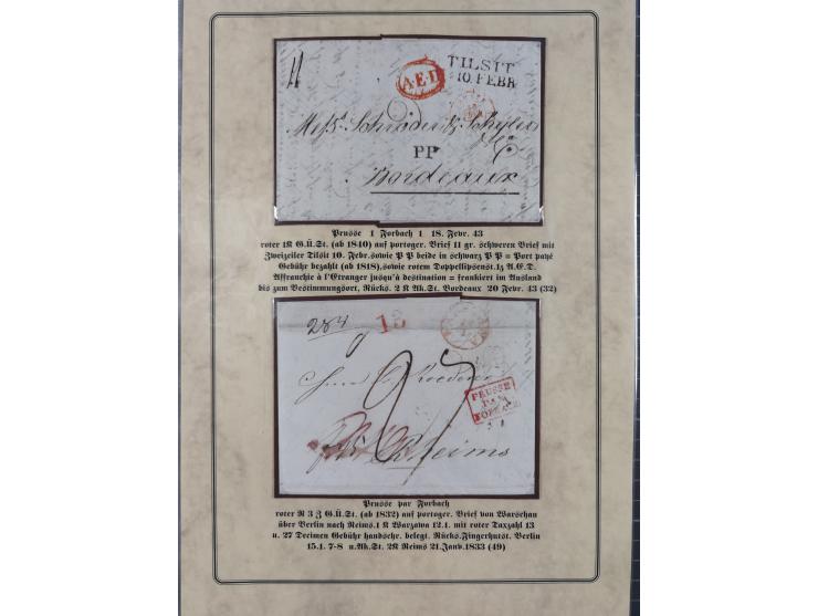 1762/1870 (ca.), DER GRENZÜBERGANG FORBACH/SAARBRÜCKEN, Ausstellungssammlung mit rund 230 Belegen, dabei Briefe aus bzw. nach