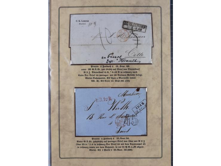 1762/1870 (ca.), DER GRENZÜBERGANG FORBACH/SAARBRÜCKEN, Ausstellungssammlung mit rund 230 Belegen, dabei Briefe aus bzw. nach