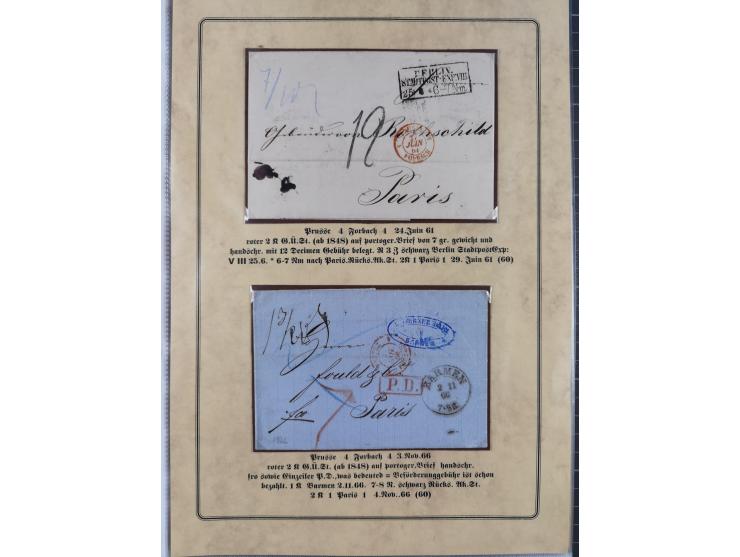 1762/1870 (ca.), DER GRENZÜBERGANG FORBACH/SAARBRÜCKEN, Ausstellungssammlung mit rund 230 Belegen, dabei Briefe aus bzw. nach