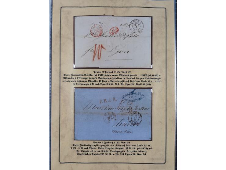 1762/1870 (ca.), DER GRENZÜBERGANG FORBACH/SAARBRÜCKEN, Ausstellungssammlung mit rund 230 Belegen, dabei Briefe aus bzw. nach