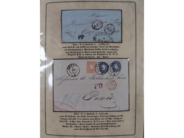 1762/1870 (ca.), DER GRENZÜBERGANG FORBACH/SAARBRÜCKEN, Ausstellungssammlung mit rund 230 Belegen, dabei Briefe aus bzw. nach