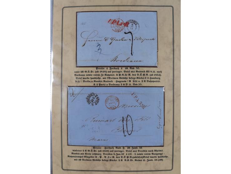 1762/1870 (ca.), DER GRENZÜBERGANG FORBACH/SAARBRÜCKEN, Ausstellungssammlung mit rund 230 Belegen, dabei Briefe aus bzw. nach