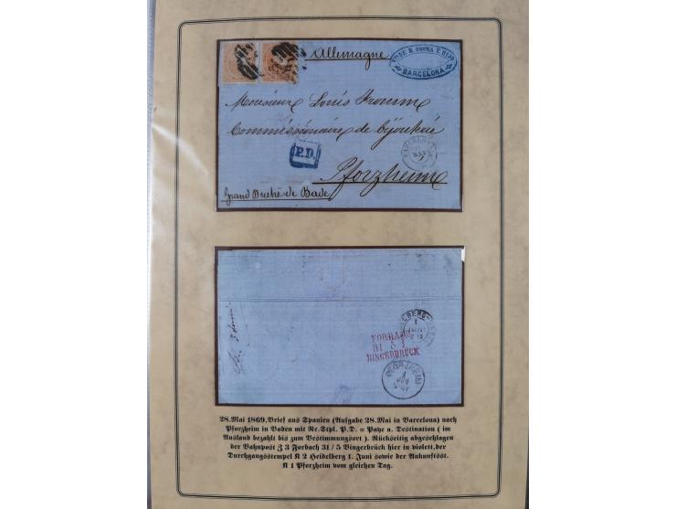 1762/1870 (ca.), DER GRENZÜBERGANG FORBACH/SAARBRÜCKEN, Ausstellungssammlung mit rund 230 Belegen, dabei Briefe aus bzw. nach