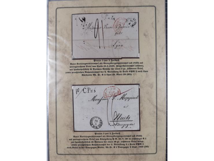 1762/1870 (ca.), DER GRENZÜBERGANG FORBACH/SAARBRÜCKEN, Ausstellungssammlung mit rund 230 Belegen, dabei Briefe aus bzw. nach
