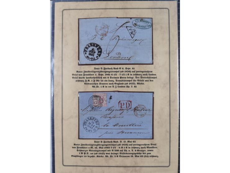 1762/1870 (ca.), DER GRENZÜBERGANG FORBACH/SAARBRÜCKEN, Ausstellungssammlung mit rund 230 Belegen, dabei Briefe aus bzw. nach