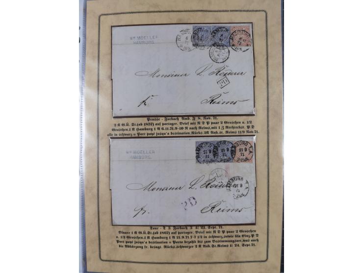 1762/1870 (ca.), DER GRENZÜBERGANG FORBACH/SAARBRÜCKEN, Ausstellungssammlung mit rund 230 Belegen, dabei Briefe aus bzw. nach