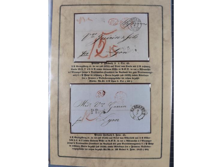 1762/1870 (ca.), DER GRENZÜBERGANG FORBACH/SAARBRÜCKEN, Ausstellungssammlung mit rund 230 Belegen, dabei Briefe aus bzw. nach