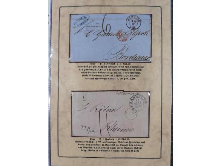 1762/1870 (ca.), DER GRENZÜBERGANG FORBACH/SAARBRÜCKEN, Ausstellungssammlung mit rund 230 Belegen, dabei Briefe aus bzw. nach