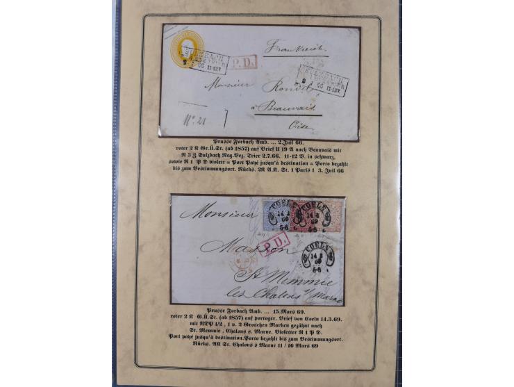 1762/1870 (ca.), DER GRENZÜBERGANG FORBACH/SAARBRÜCKEN, Ausstellungssammlung mit rund 230 Belegen, dabei Briefe aus bzw. nach