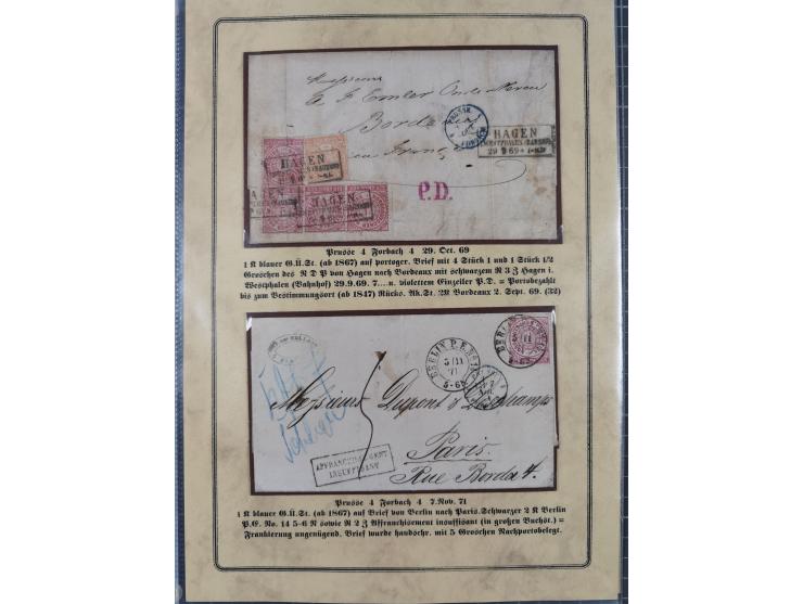 1762/1870 (ca.), DER GRENZÜBERGANG FORBACH/SAARBRÜCKEN, Ausstellungssammlung mit rund 230 Belegen, dabei Briefe aus bzw. nach