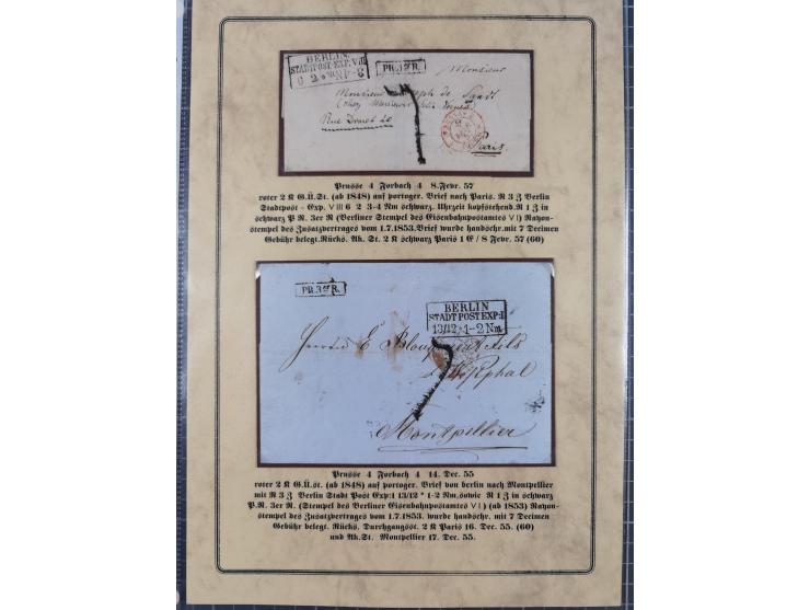 1762/1870 (ca.), DER GRENZÜBERGANG FORBACH/SAARBRÜCKEN, Ausstellungssammlung mit rund 230 Belegen, dabei Briefe aus bzw. nach