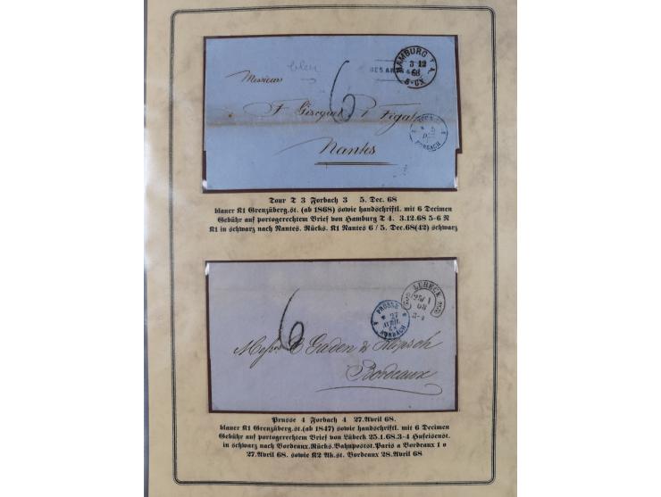 1762/1870 (ca.), DER GRENZÜBERGANG FORBACH/SAARBRÜCKEN, Ausstellungssammlung mit rund 230 Belegen, dabei Briefe aus bzw. nach