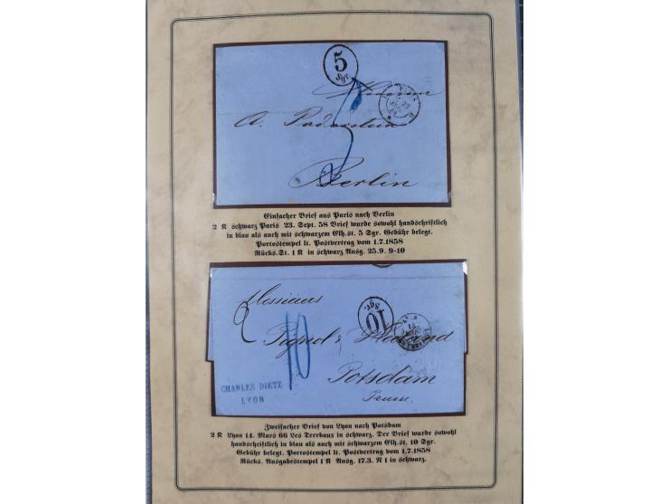 1762/1870 (ca.), DER GRENZÜBERGANG FORBACH/SAARBRÜCKEN, Ausstellungssammlung mit rund 230 Belegen, dabei Briefe aus bzw. nach