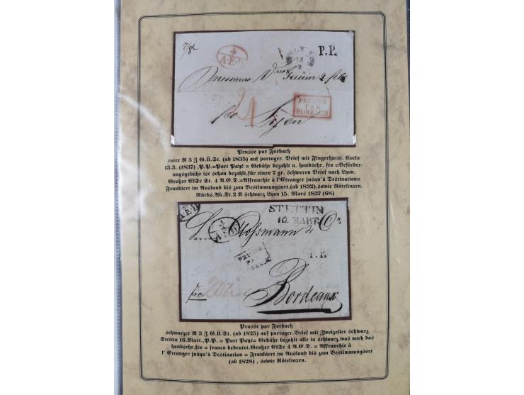 1762/1870 (ca.), DER GRENZÜBERGANG FORBACH/SAARBRÜCKEN, Ausstellungssammlung mit rund 230 Belegen, dabei Briefe aus bzw. nach