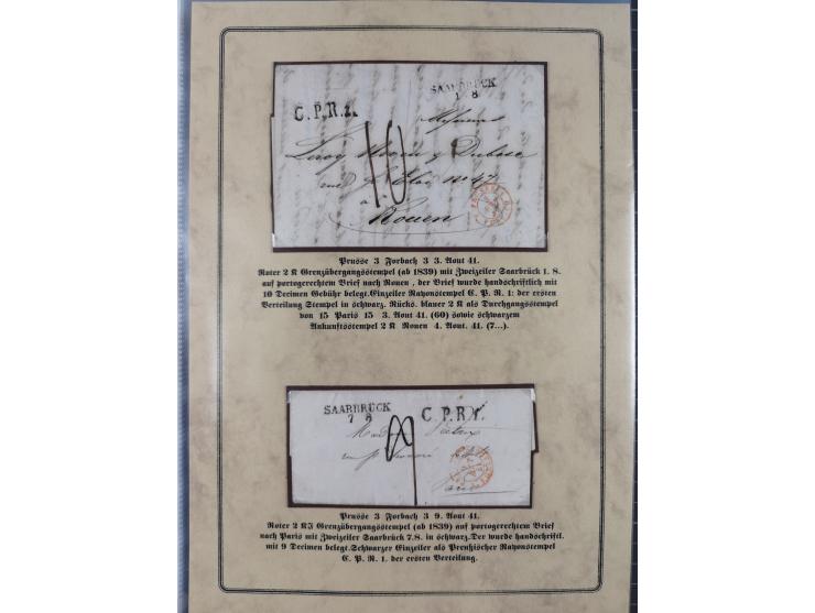 1762/1870 (ca.), DER GRENZÜBERGANG FORBACH/SAARBRÜCKEN, Ausstellungssammlung mit rund 230 Belegen, dabei Briefe aus bzw. nach