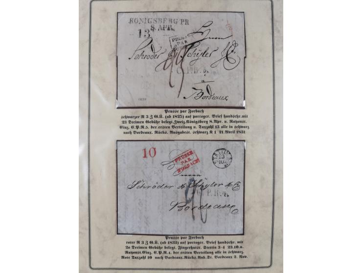1762/1870 (ca.), DER GRENZÜBERGANG FORBACH/SAARBRÜCKEN, Ausstellungssammlung mit rund 230 Belegen, dabei Briefe aus bzw. nach