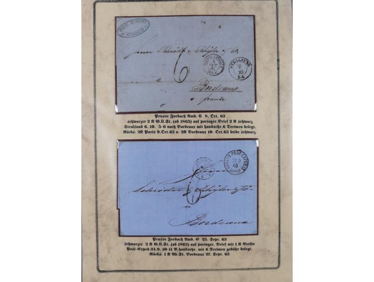 1762/1870 (ca.), DER GRENZÜBERGANG FORBACH/SAARBRÜCKEN, Ausstellungssammlung mit rund 230 Belegen, dabei Briefe aus bzw. nach