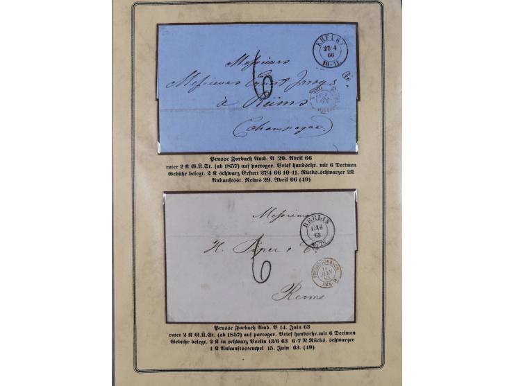 1762/1870 (ca.), DER GRENZÜBERGANG FORBACH/SAARBRÜCKEN, Ausstellungssammlung mit rund 230 Belegen, dabei Briefe aus bzw. nach
