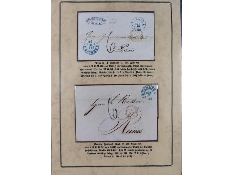 1762/1870 (ca.), DER GRENZÜBERGANG FORBACH/SAARBRÜCKEN, Ausstellungssammlung mit rund 230 Belegen, dabei Briefe aus bzw. nach