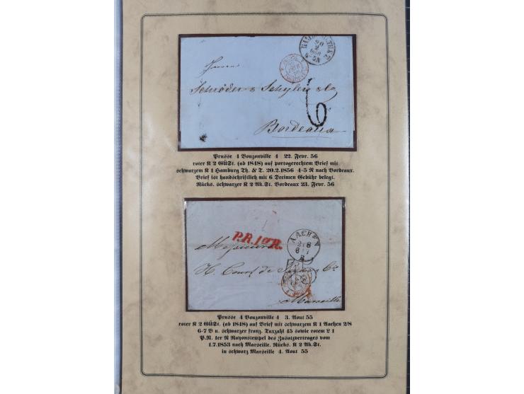 1762/1870 (ca.), DER GRENZÜBERGANG FORBACH/SAARBRÜCKEN, Ausstellungssammlung mit rund 230 Belegen, dabei Briefe aus bzw. nach