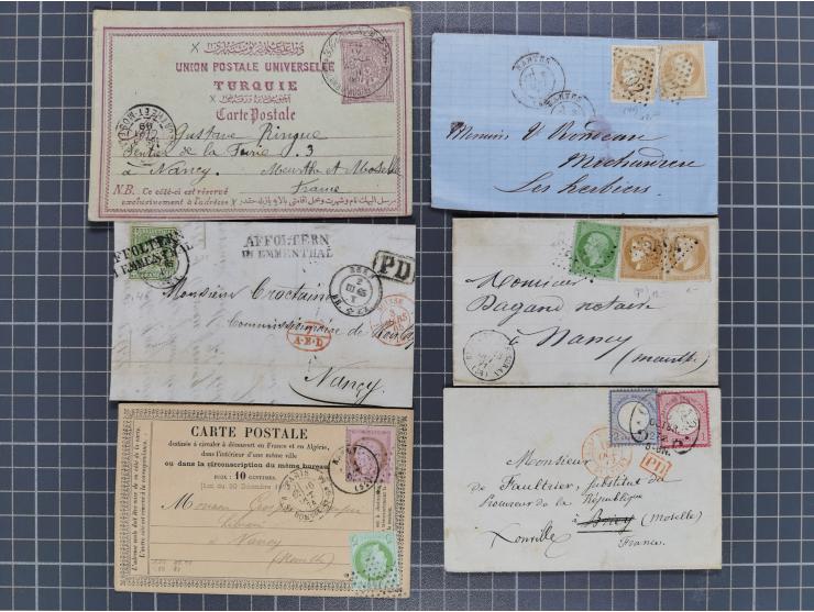 1860/1945 (approx.), old accumulation of several hundred letters, fronts, cards and postal stationery, including much oversea