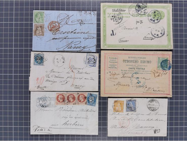 1860/1945 (approx.), old accumulation of several hundred letters, fronts, cards and postal stationery, including much oversea
