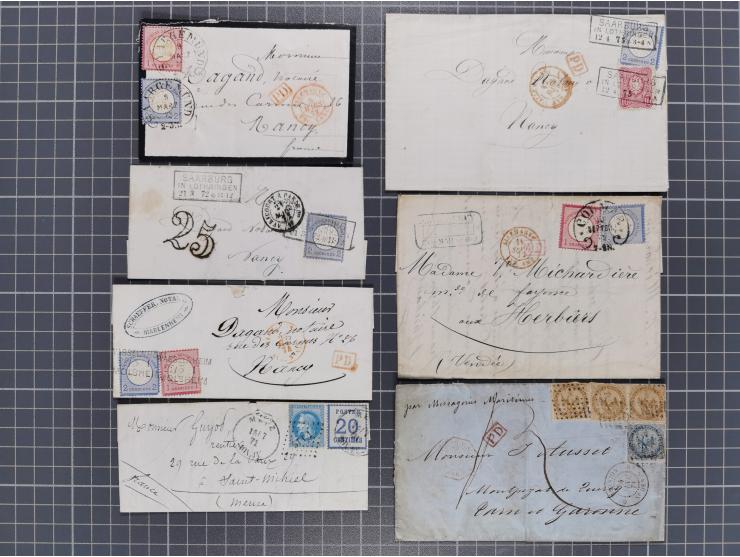 1860/1945 (approx.), old accumulation of several hundred letters, fronts, cards and postal stationery, including much oversea