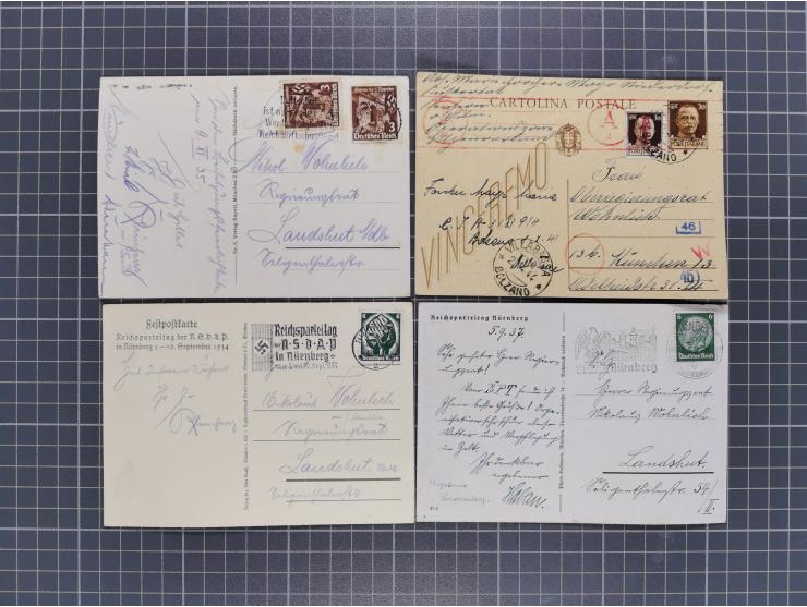 1860/1945 (approx.), old accumulation of several hundred letters, fronts, cards and postal stationery, including much oversea