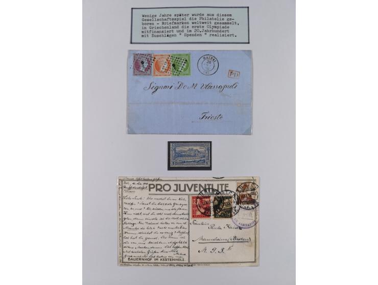 1897/1945, Zuschlags- und Wohltätigkeitsausgaben, interessante Sammlun, dabei Schweiz I-III und 117 FDC, USA Columbus-Satz (t