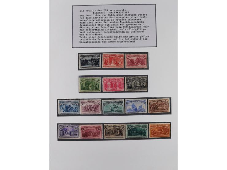 1897/1945, Zuschlags- und Wohltätigkeitsausgaben, interessante Sammlun, dabei Schweiz I-III und 117 FDC, USA Columbus-Satz (t