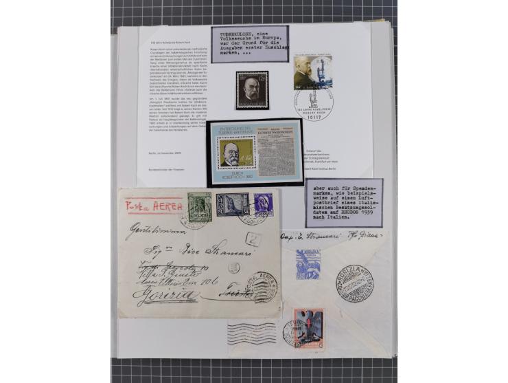 1897/1945, Zuschlags- und Wohltätigkeitsausgaben, interessante Sammlun, dabei Schweiz I-III und 117 FDC, USA Columbus-Satz (t