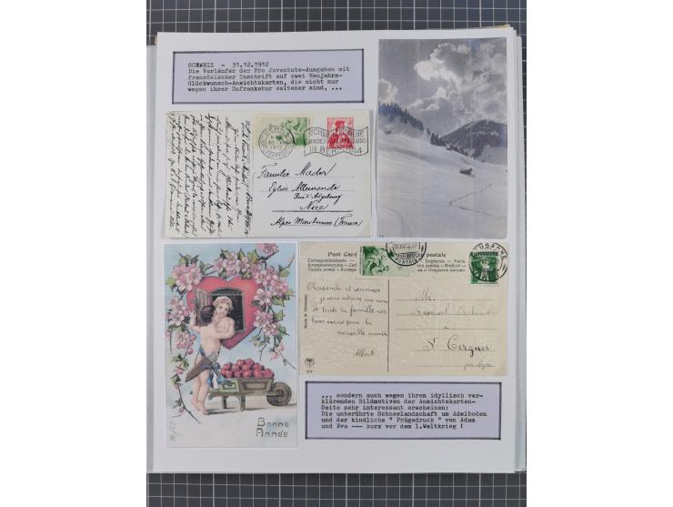 1897/1945, Zuschlags- und Wohltätigkeitsausgaben, interessante Sammlun, dabei Schweiz I-III und 117 FDC, USA Columbus-Satz (t