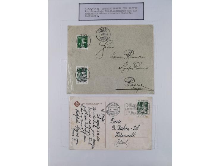 1897/1945, Zuschlags- und Wohltätigkeitsausgaben, interessante Sammlun, dabei Schweiz I-III und 117 FDC, USA Columbus-Satz (t