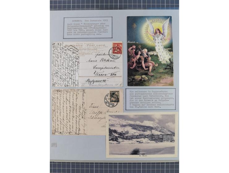 1897/1945, Zuschlags- und Wohltätigkeitsausgaben, interessante Sammlun, dabei Schweiz I-III und 117 FDC, USA Columbus-Satz (t