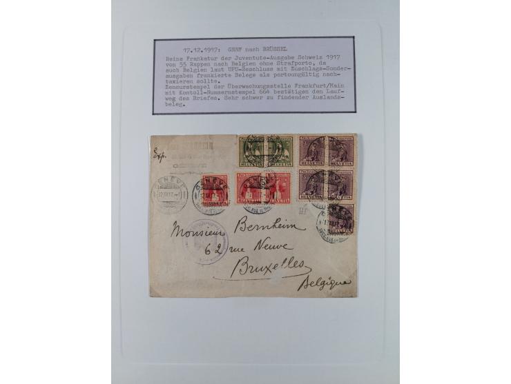 1897/1945, Zuschlags- und Wohltätigkeitsausgaben, interessante Sammlun, dabei Schweiz I-III und 117 FDC, USA Columbus-Satz (t