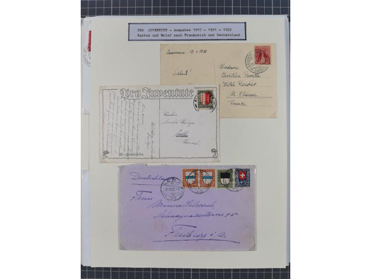 1897/1945, Zuschlags- und Wohltätigkeitsausgaben, interessante Sammlun, dabei Schweiz I-III und 117 FDC, USA Columbus-Satz (t